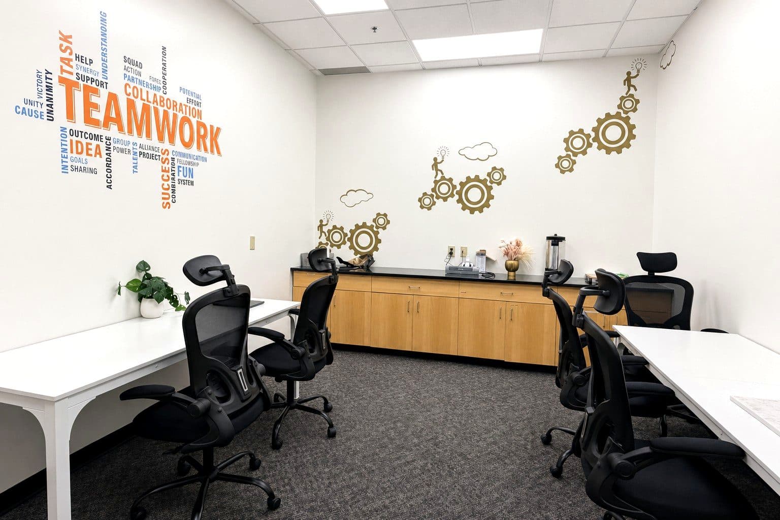 The meeting room where parent training sessions happen at our Eagan clinic